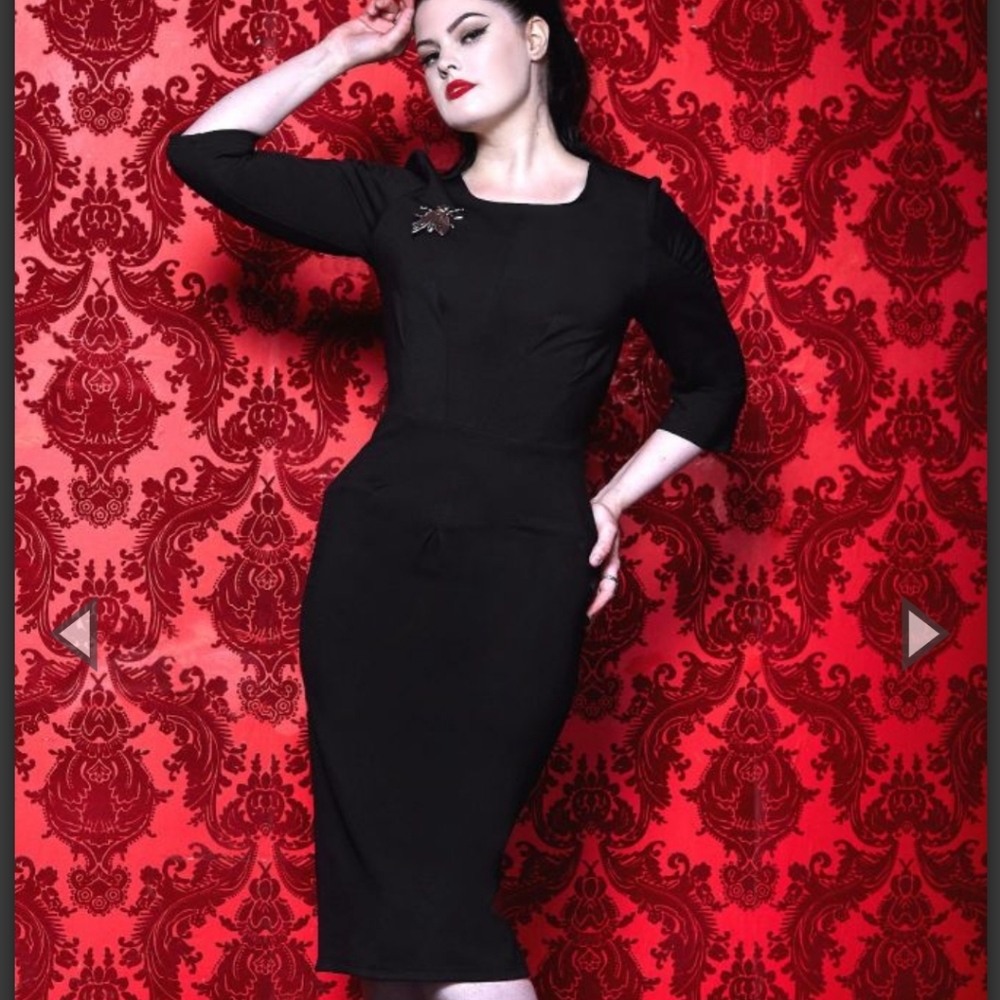Black Rebel Love Superfly Pencil Dress in US size Small. - Picture 6 of 6